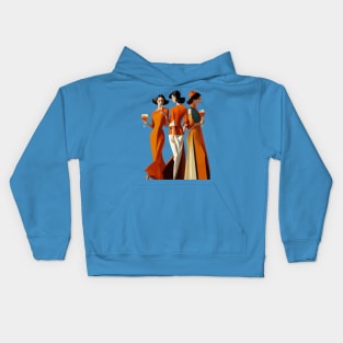 Three art deco women Kids Hoodie